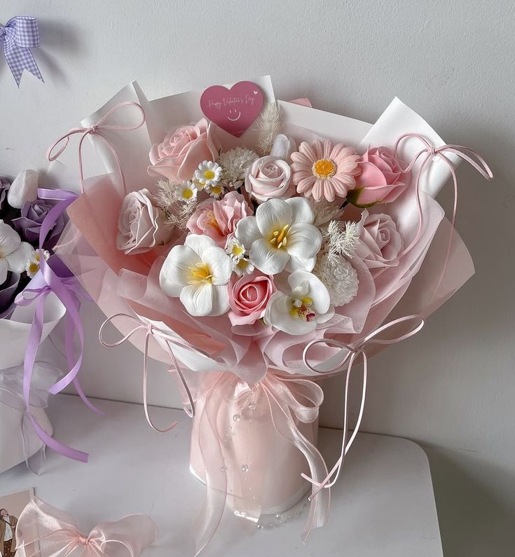 Góc Hoa - Bó Hoa Lụa Hồng Pastel Dịu Dàng Thanh Tao Trang Nhã Cao Cấp